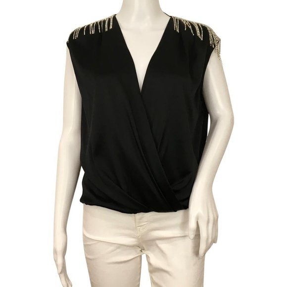 Veronica Bear Women Black Color Elegant Blouse Size 4 gi19
